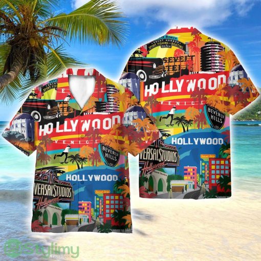 Hollywood Los Angeles City Aloha AOP Hawaiian Shirt Beach Lover Gift Men And Women Shirt Product Photo 1