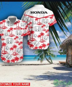 Honda Custom Name 3D Hawaii Shirt Coconut Pattern Beach Shirt Product Photo 1