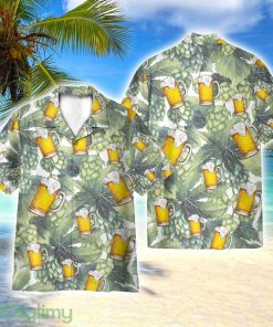 Hops And Craft Beer In Tropical Green Leaves AOP Hawaiian Shirt Beach Lover Gift Men And Women Shirt Product Photo 1