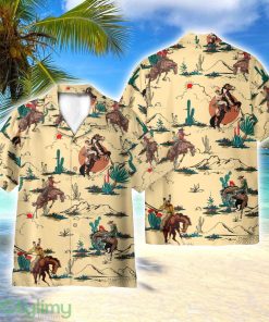 Horse Cowboy In Desert AOP Hawaiian Shirt Beach Lover Gift Men And Women Shirt Product Photo 1