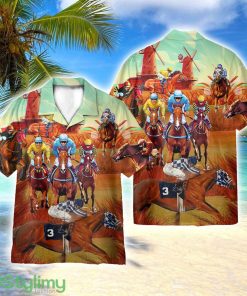 Horses Racing On Pasture AOP Hawaiian Shirt Beach Lover Gift Men And Women Shirt Product Photo 1