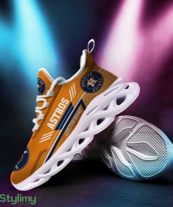 Houston Astros Logo Custom Name Pattern 3D Max Soul Sneaker Shoes In Orange - Houston Astros Logo Custom Name Pattern 3D Max Soul Sneaker Shoes In Orange_3