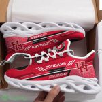 Houston Cougars Logo Custom Name Pattern 3D Max Soul Sneaker Shoes In Red - Houston Cougars Logo Custom Name Pattern 3D Max Soul Sneaker Shoes In Red_3