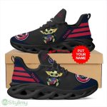 Houston Texans Baby Yoda Hug Logo Pattern Custom Name 3D Max Soul Sneaker Shoes - Houston Texans Baby Yoda Hug Logo Pattern Custom Name 3D Max Soul Sneaker Shoes_3