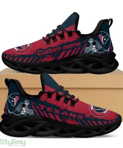 Houston Texans Helmet Logo Pattern Custom Name 3D Max Soul Sneaker Shoes - Houston Texans Helmet Logo Pattern Custom Name 3D Max Soul Sneaker Shoes_2