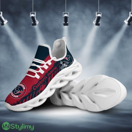 Houston Texans Helmet Logo Pattern Custom Name 3D Max Soul Sneaker Shoes