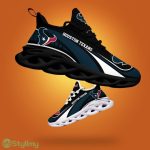 Houston Texans Logo Curve Line Pattern 3D Max Soul Sneaker Shoes - Houston Texans Logo Curve Line Pattern Custom Name 3D Max Soul Sneaker Shoes_3