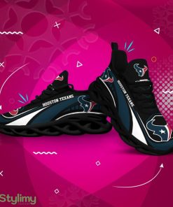 Houston Texans Logo Curve Line Pattern 3D Max Soul Sneaker Shoes - Houston Texans Logo Curve Line Pattern Custom Name 3D Max Soul Sneaker Shoes_4