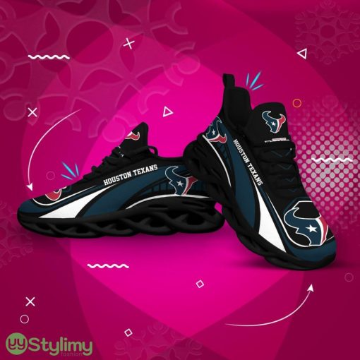 Houston Texans Logo Curve Line Pattern 3D Max Soul Sneaker Shoes