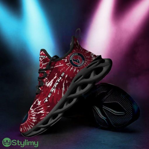 Houston Texans Tie Dye Pattern Custom Name 3D Max Soul Sneaker Shoes