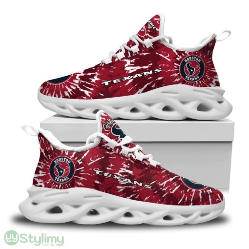 Houston Texans Tie Dye Pattern Custom Name 3D Max Soul Sneaker Shoes