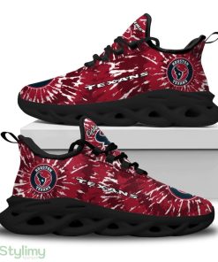 Houston Texans Tie Dye Pattern Custom Name 3D Max Soul Sneaker Shoes - Houston Texans Tie Dye Pattern Custom Name 3D Max Soul Sneaker Shoes_4