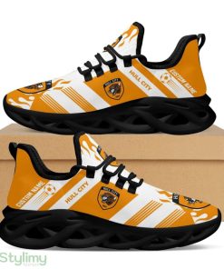 Hull City AFC Logo Fire Pattern Custom Name 3D Max Soul Sneaker Shoes - Hull City AFC Logo Fire Pattern Custom Name 3D Max Soul Sneaker Shoes_3