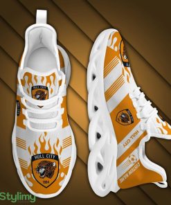 Hull City AFC Logo Fire Pattern Custom Name 3D Max Soul Sneaker Shoes - Hull City AFC Logo Fire Pattern Custom Name 3D Max Soul Sneaker Shoes_4