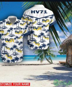 HV71 Custom Name 3D Hawaii Shirt Coconut Pattern Beach Shirt Product Photo 1