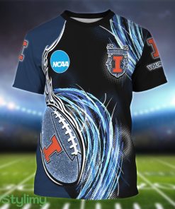 Illinois Fighting Illini Personalized Name Sport 3D T-Shirt Product Photo 1