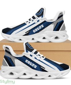 Indianapolis Colts Geometric Hexagon Design Trending Max Soul Clunky Sneaker Shoes - Indianapolis Colts Geometric Hexagon Design Trending Max Soul Clunky Sneaker Football Team Fans_1