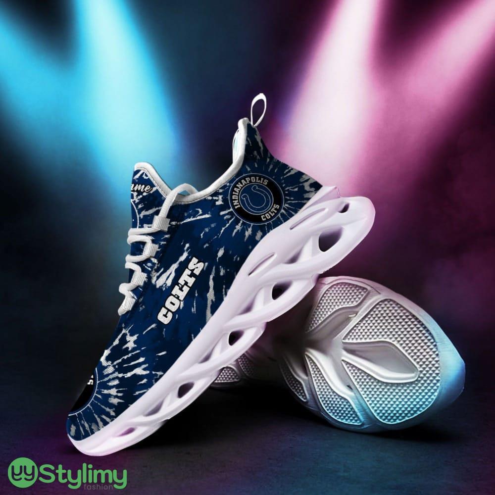 Indianapolis Colts Logo Custom Name Logo Tie Dye Pattern 3D Max Soul Sneaker Shoes 2 Indianapolis Colts Logo Custom Name Logo Tie Dye Pattern 3D Max Soul Sneaker Shoes - Indianapolis Colts Logo Custom Name Logo Tie Dye Pattern 3D Max Soul Sneaker Shoes_2