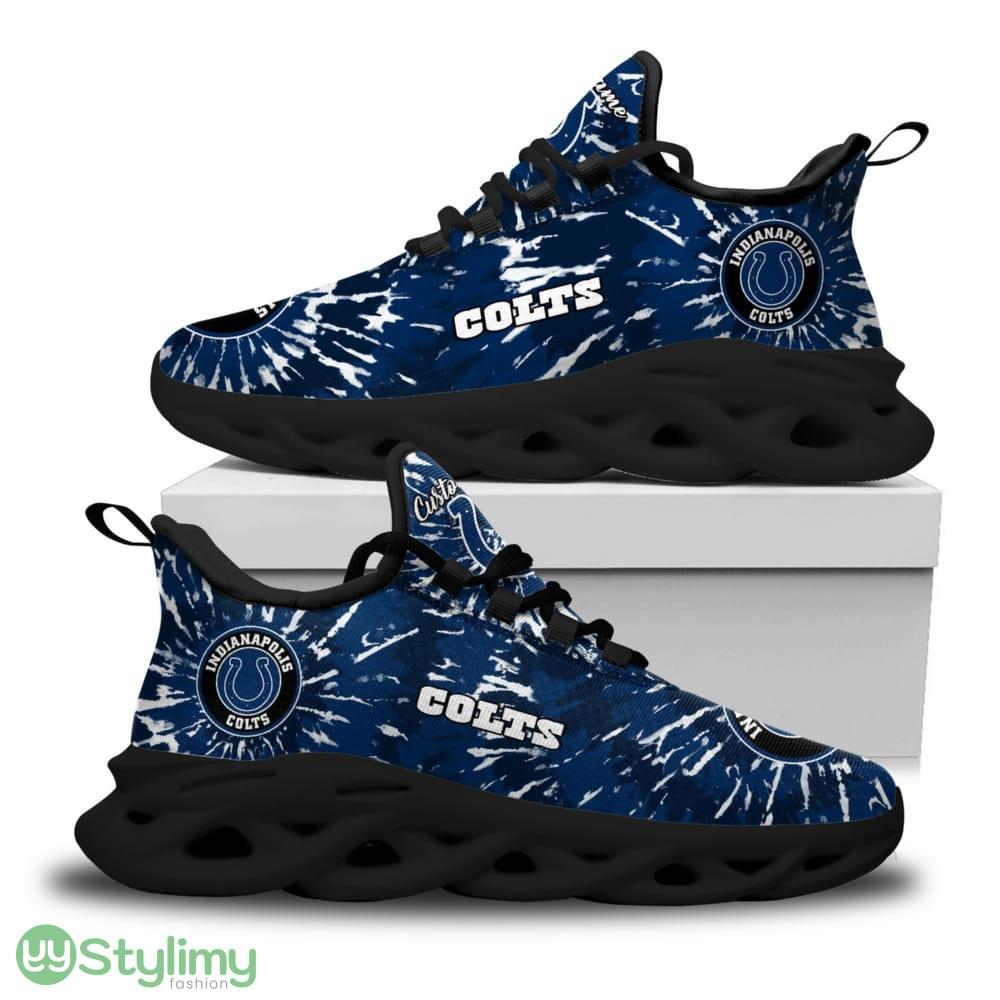 Indianapolis Colts Logo Custom Name Logo Tie Dye Pattern 3D Max Soul Sneaker Shoes 4 Indianapolis Colts Logo Custom Name Logo Tie Dye Pattern 3D Max Soul Sneaker Shoes - Indianapolis Colts Logo Custom Name Logo Tie Dye Pattern 3D Max Soul Sneaker Shoes_4
