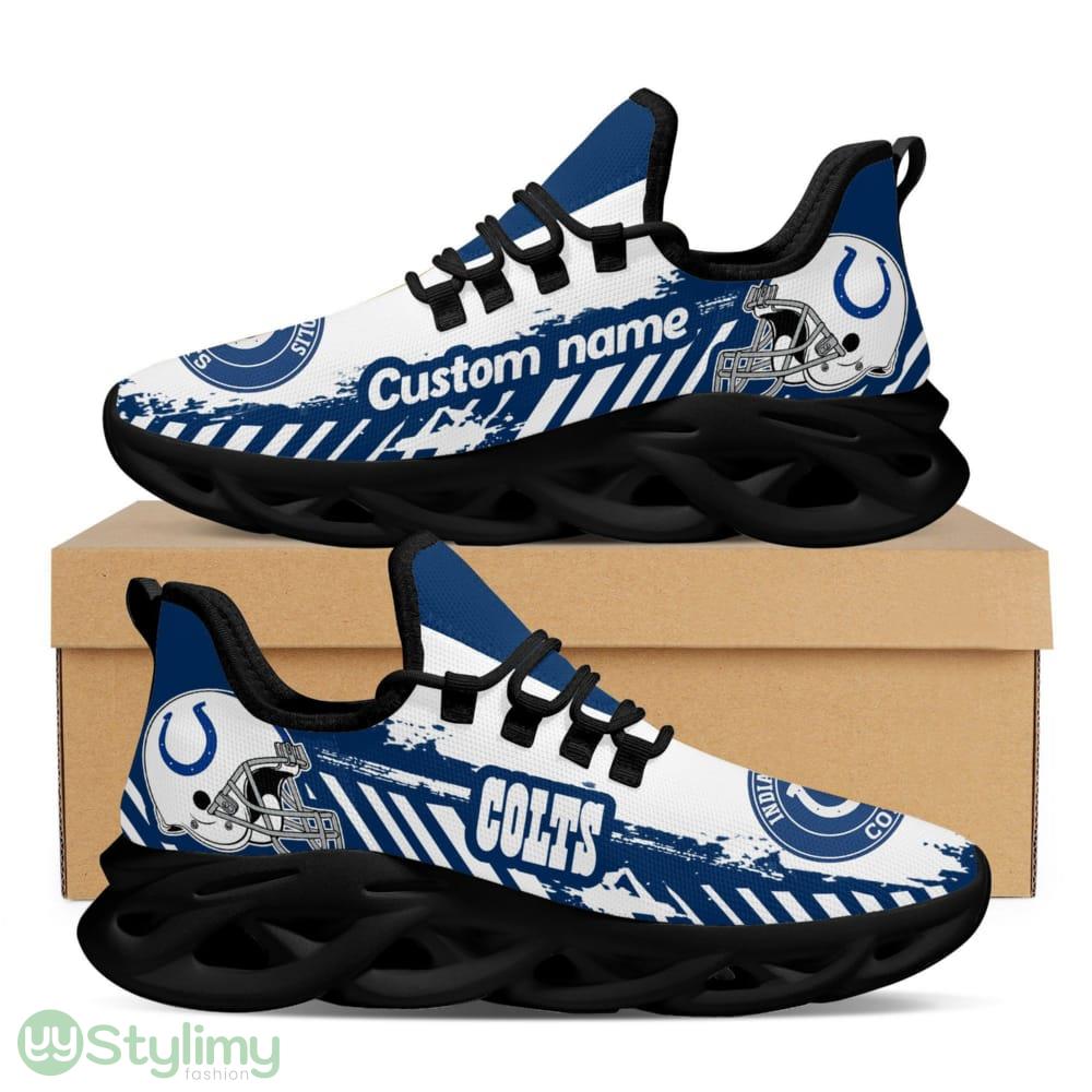 Indianapolis Colts Logo Pattern Custom Name 3D Max Soul Sneaker Shoes In Blue And White 4 Indianapolis Colts Logo Pattern Custom Name 3D Max Soul Sneaker Shoes In Blue And White - Indianapolis Colts Logo Pattern Custom Name 3D Max Soul Sneaker Shoes In Blue And White_4