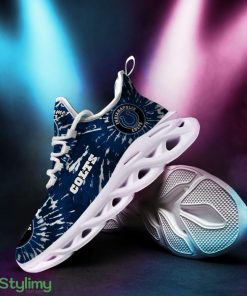 Indianapolis Colts Logo Tie Dye Pattern Custom Name 3D Max Soul Sneaker Shoes In Blue - Indianapolis Colts Logo Tie Dye Pattern Custom Name 3D Max Soul Sneaker Shoes In Blue_1