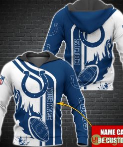 Indianapolis Colts NFL Custom Name 3D Hoodie All Over Printed Product Photo 1