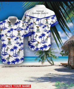 Inverness Caledonian Thistle F.C. Custom Name 3D Hawaii Shirt Coconut Pattern Beach Shirt Product Photo 1