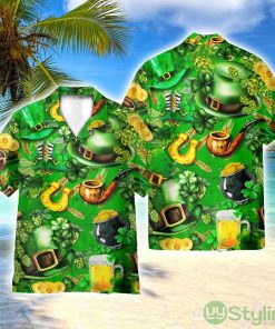 Irish Hat Saint Patricks Day Green 3D Printed Beach Shirt Men Women Hawaiian Shirt Product Photo 1