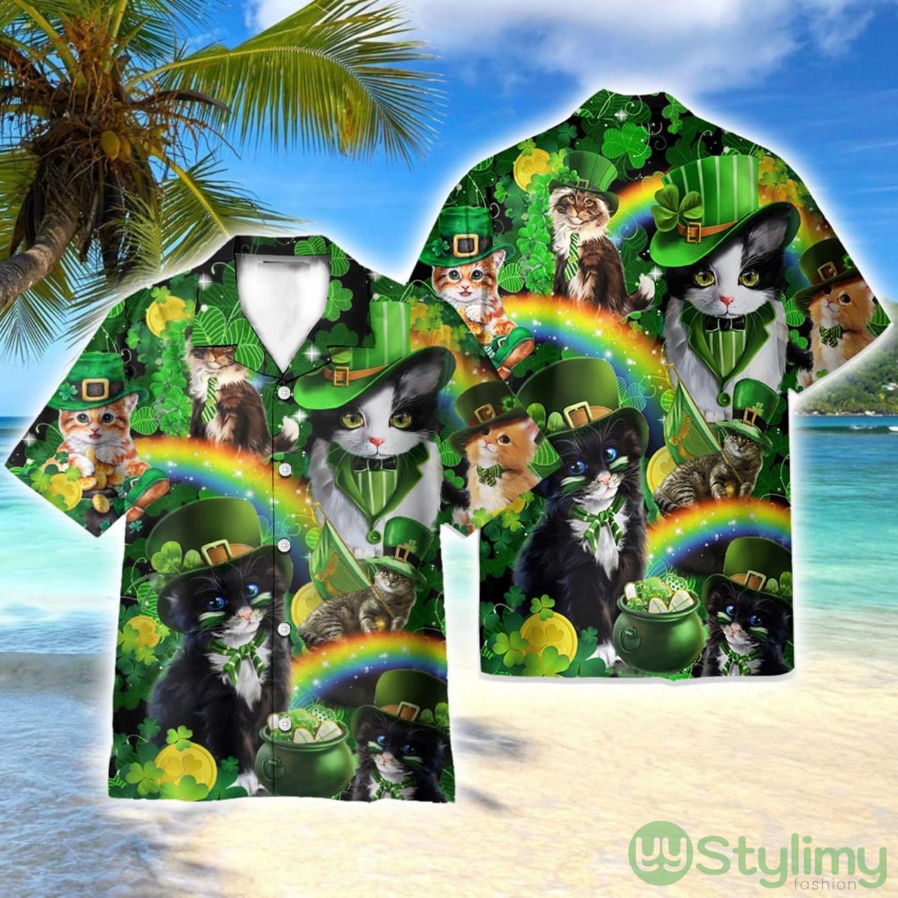 Irish Saint Patricks Day Cats Shamrocks Shirt For Pet Lover 3D Printed Beach Shirt Men Women Hawaiian Shirt _2 2 Irish Saint Patricks Day Cats Shamrocks Shirt For Pet Lover 3D Printed Beach Shirt Men Women Hawaiian Shirt _2 Product Photo 1