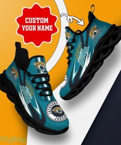 Jacksonville Jaguars Custom Name 3D Max Soul Sneaker Shoes In Teal - Jacksonville Jaguars Custom Name 3D Max Soul Sneaker Shoes In Teal_2