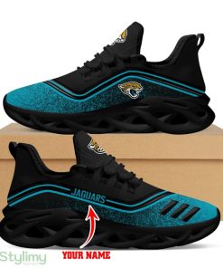 Jacksonville Jaguars Logo Border Pattern Custom Name 3D Max Soul Sneaker Shoes - Jacksonville Jaguars Logo Border Pattern Custom Name 3D Max Soul Sneaker Shoes_2