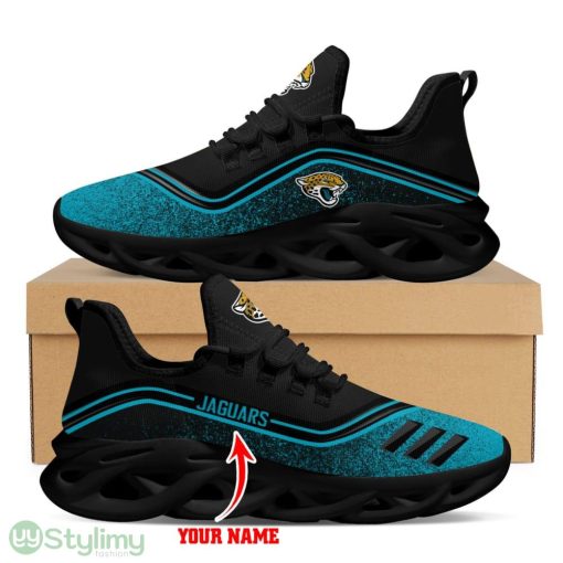 Jacksonville Jaguars Logo Border Pattern Custom Name 3D Max Soul Sneaker Shoes