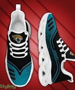 Jacksonville Jaguars Logo Border Pattern Custom Name 3D Max Soul Sneaker Shoes - Jacksonville Jaguars Logo Border Pattern Custom Name 3D Max Soul Sneaker Shoes_3