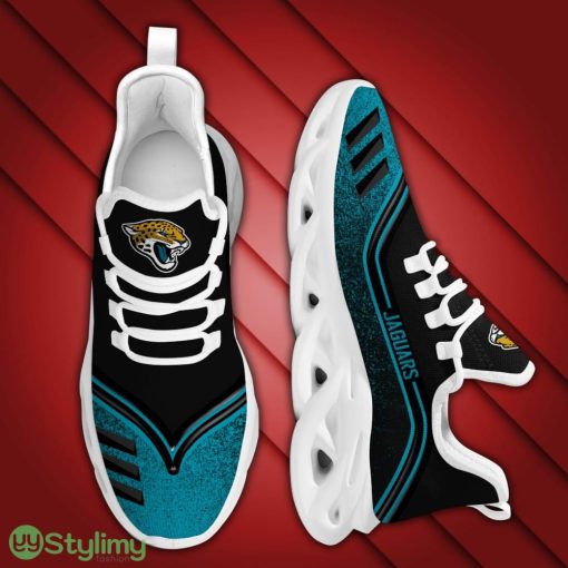 Jacksonville Jaguars Logo Border Pattern Custom Name 3D Max Soul Sneaker Shoes
