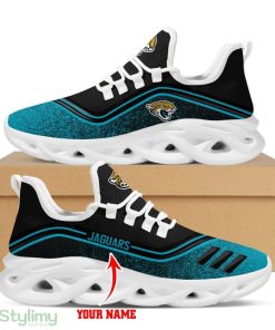 Jacksonville Jaguars Logo Border Pattern Custom Name 3D Max Soul Sneaker Shoes - Jacksonville Jaguars Logo Border Pattern Custom Name 3D Max Soul Sneaker Shoes_1