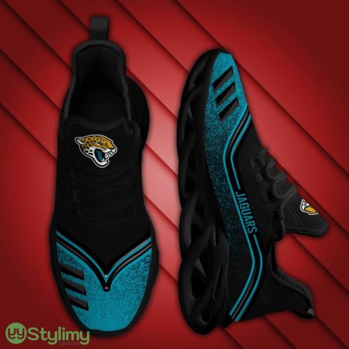 Jacksonville Jaguars Logo Border Pattern Custom Name 3D Max Soul Sneaker Shoes
