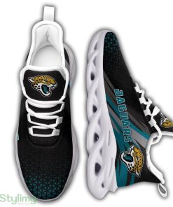 Jacksonville Jaguars Logo Custom Name Pattern 3D Max Soul Sneaker Shoes In Black Teal - Jacksonville Jaguars Logo Custom Name Pattern 3D Max Soul Sneaker Shoes In Black Teal_2