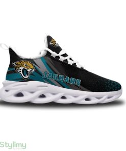 Jacksonville Jaguars Logo Custom Name Pattern 3D Max Soul Sneaker Shoes In Black Teal - Jacksonville Jaguars Logo Custom Name Pattern 3D Max Soul Sneaker Shoes In Black Teal_3