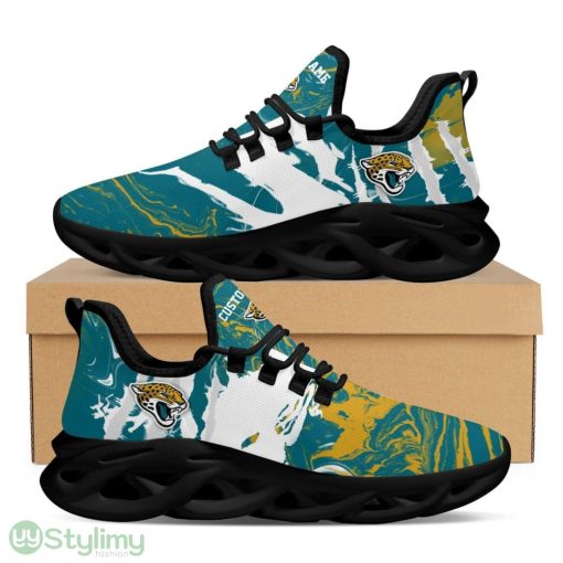 Jacksonville Jaguars Logo Slick Pattern Custom Name 3D Max Soul Sneaker Shoes