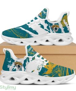 Jacksonville Jaguars Logo Slick Pattern Custom Name 3D Max Soul Sneaker Shoes - Jacksonville Jaguars Logo Slick Pattern Custom Name 3D Max Soul Sneaker Shoes_1