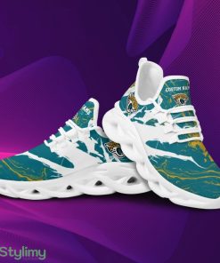 Jacksonville Jaguars Logo Slick Pattern Custom Name 3D Max Soul Sneaker Shoes - Jacksonville Jaguars Logo Slick Pattern Custom Name 3D Max Soul Sneaker Shoes_4