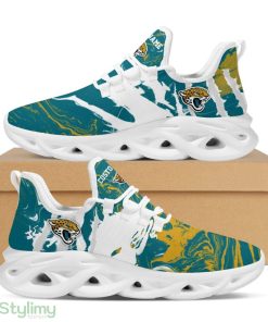 Jacksonville Jaguars Logo Tie Dye Pattern Custom Name 3D Max Soul Sneaker Shoes - Jacksonville Jaguars Logo Tie Dye Pattern Custom Name 3D Max Soul Sneaker Shoes_1