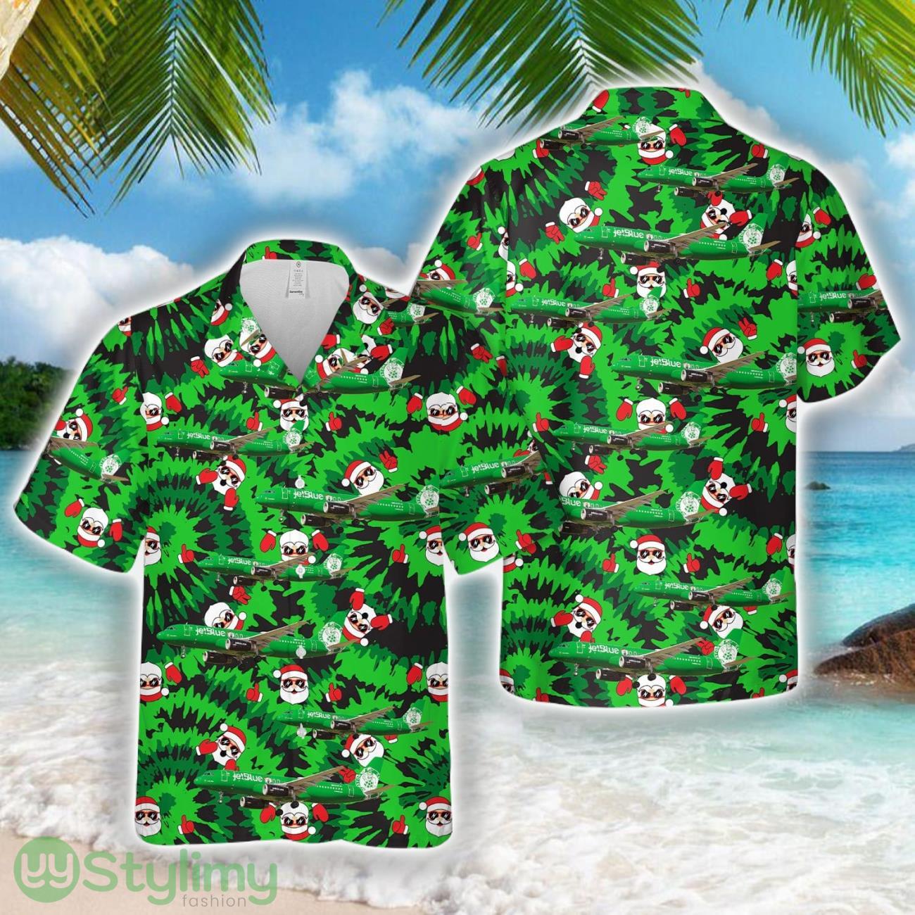jetBlue Airways Airbus A320-232 Lucky Blue Christmas Hawaiian Shirt 3D Printed Shirt Beach Gift 2 jetBlue Airways Airbus A320-232 Lucky Blue Christmas Hawaiian Shirt 3D Printed Shirt Beach Gift Product Photo 1