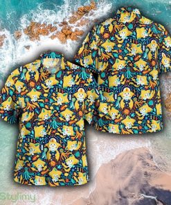 Jirachi PoKeMon Palm Brand New AOP Hawaiian Shirt And Short Combo For Men And Women - Jirachi PoKeMon Hawaiian Shirt_1
