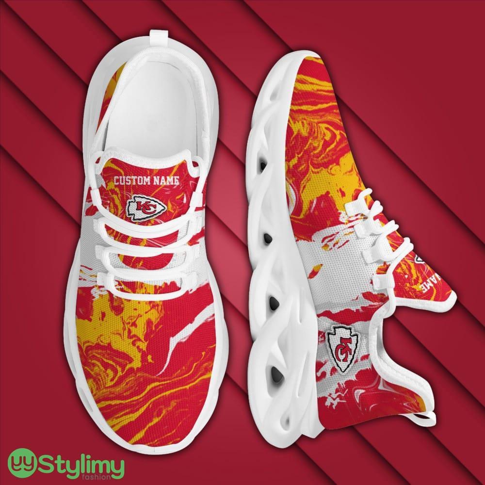 Kansas City Chiefs Logo Custom Name Tie Dye Pattern 3D Max Soul Sneaker Shoes In Red And Yellow 3 Kansas City Chiefs Logo Custom Name Tie Dye Pattern 3D Max Soul Sneaker Shoes In Red And Yellow - Kansas City Chiefs Logo Custom Name Tie Dye Pattern 3D Max Soul Sneaker Shoes In Red And Yellow_3