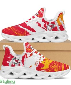 Kansas City Chiefs Logo Custom Name Tie Dye Pattern 3D Max Soul Sneaker Shoes In Red And Yellow - Kansas City Chiefs Logo Custom Name Tie Dye Pattern 3D Max Soul Sneaker Shoes In Red And Yellow_1