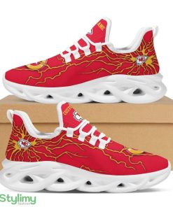 Kansas City Chiefs Logo Graffiti Pattern Custom Name 3D Max Soul Sneaker Shoes In Red - Kansas City Chiefs Logo Graffiti Pattern Custom Name 3D Max Soul Sneaker Shoes In Red_1