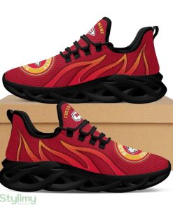 Kansas City Chiefs Logo Pattern Custom Name 3D Max Soul Sneaker Shoes In Red - Kansas City Chiefs Logo Pattern Custom Name 3D Max Soul Sneaker Shoes In Red_3