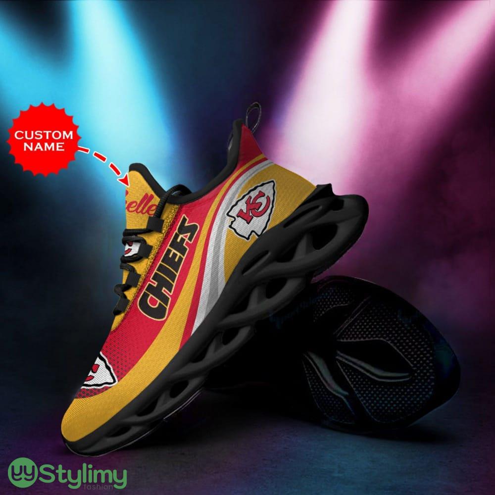 Kansas City Chiefs Logo Pattern Custom Name 3D Max Soul Sneaker Shoes In Yellow And Red 4 Kansas City Chiefs Logo Pattern Custom Name 3D Max Soul Sneaker Shoes In Yellow And Red - Kansas City Chiefs Logo Pattern Custom Name 3D Max Soul Sneaker Shoes In Yellow And Red_4
