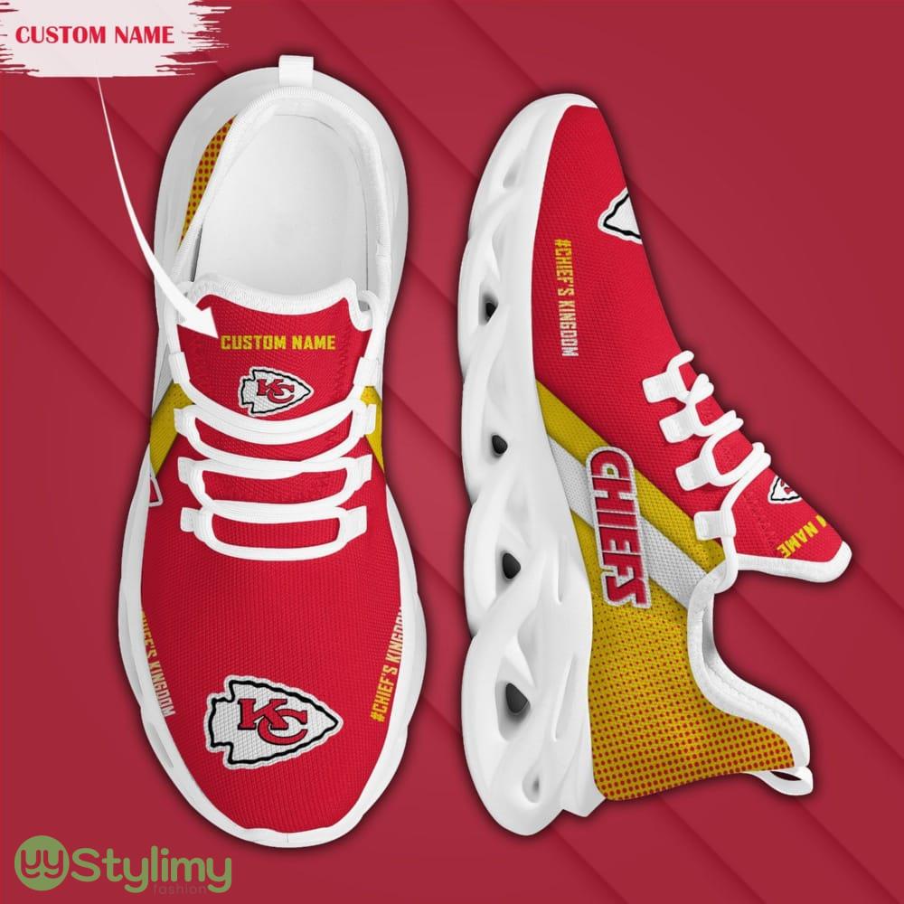 Kansas City Chiefs Logo Pattern In Red And Yellow Custom Name 3D Max Soul Sneaker Shoes 3 Kansas City Chiefs Logo Pattern In Red And Yellow Custom Name 3D Max Soul Sneaker Shoes - Kansas City Chiefs Logo Pattern In Red And Yellow Custom Name 3D Max Soul Sneaker Shoes_3